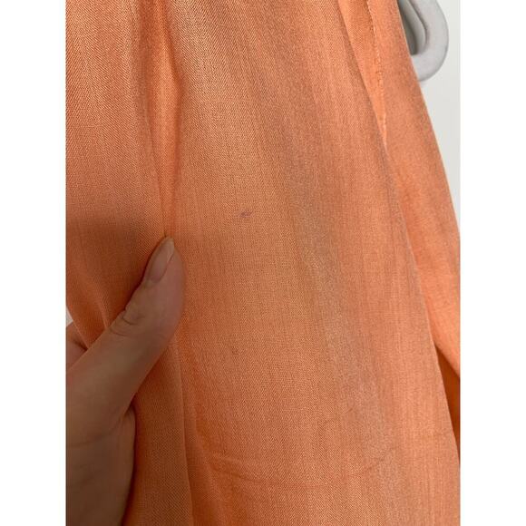 Max Mara Silk Peach Orange Lightweight Scarf - Picture 3 of 6